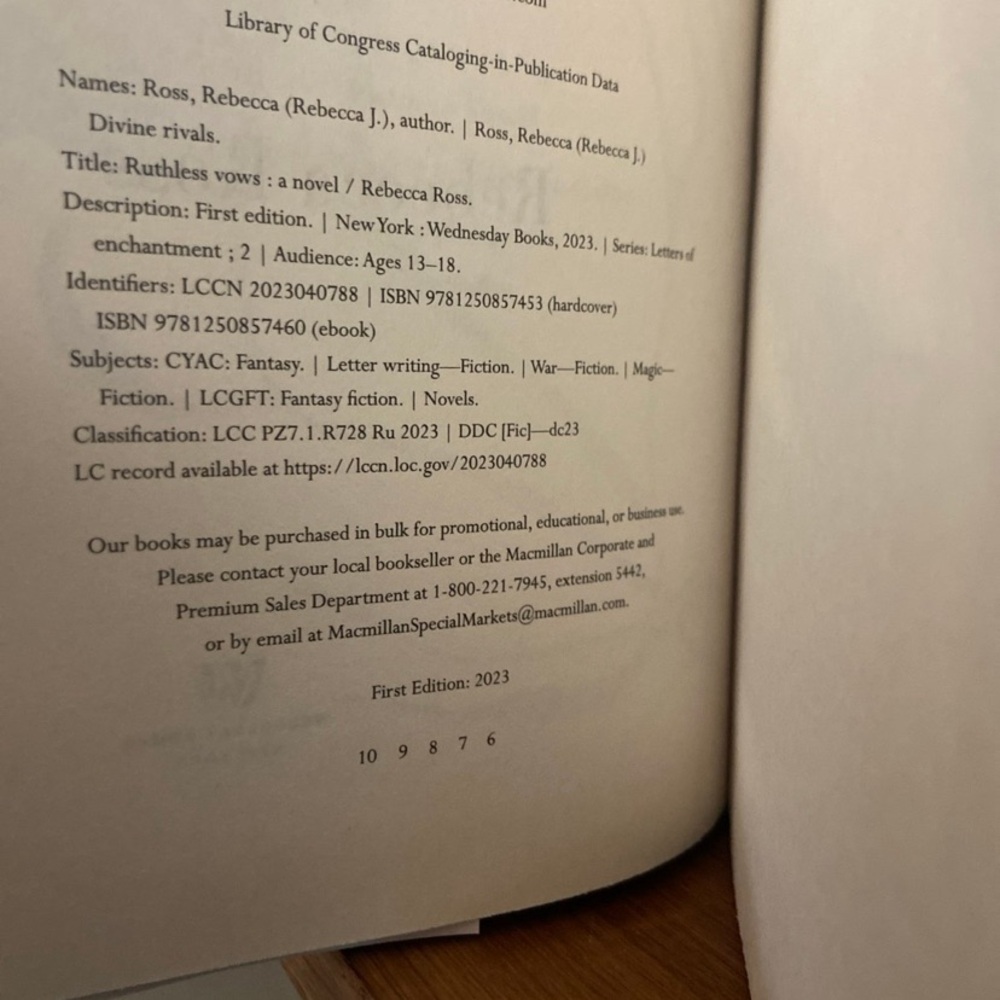 Ruthless Vows, First Edition, custom sprayed edges - Picture 3 of 5